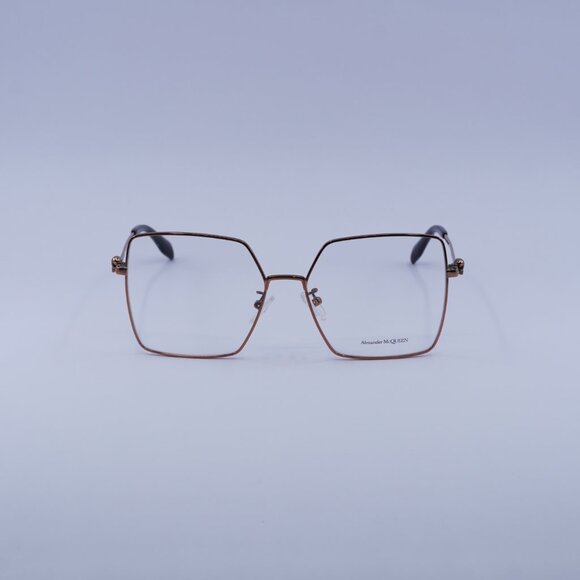 Alexander McQueen AM0276O 003 Eyeglasses Nude 57mm Square Frame - Picture 4 of 10